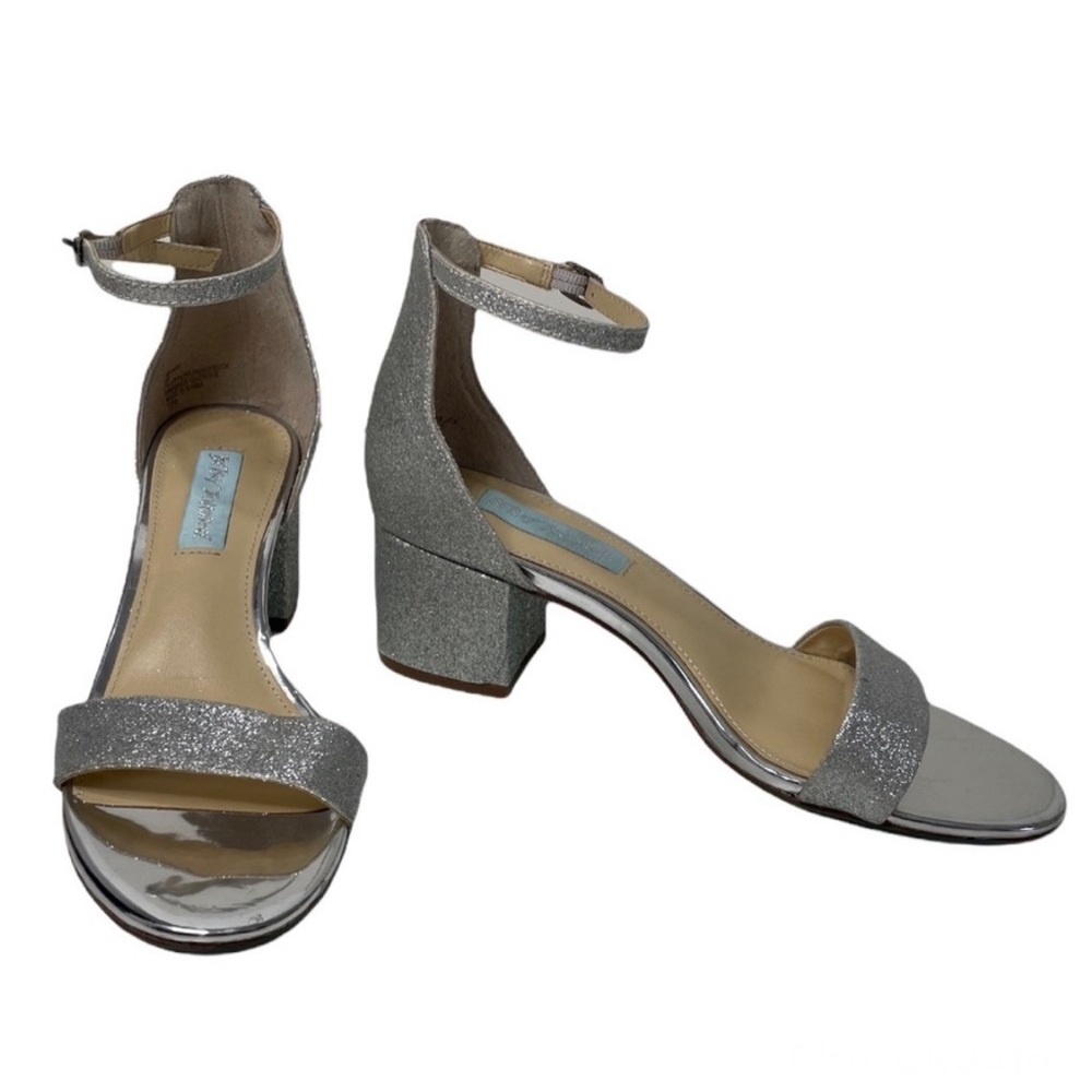 Betsey Johnson Silver Glitter Miri Sandal